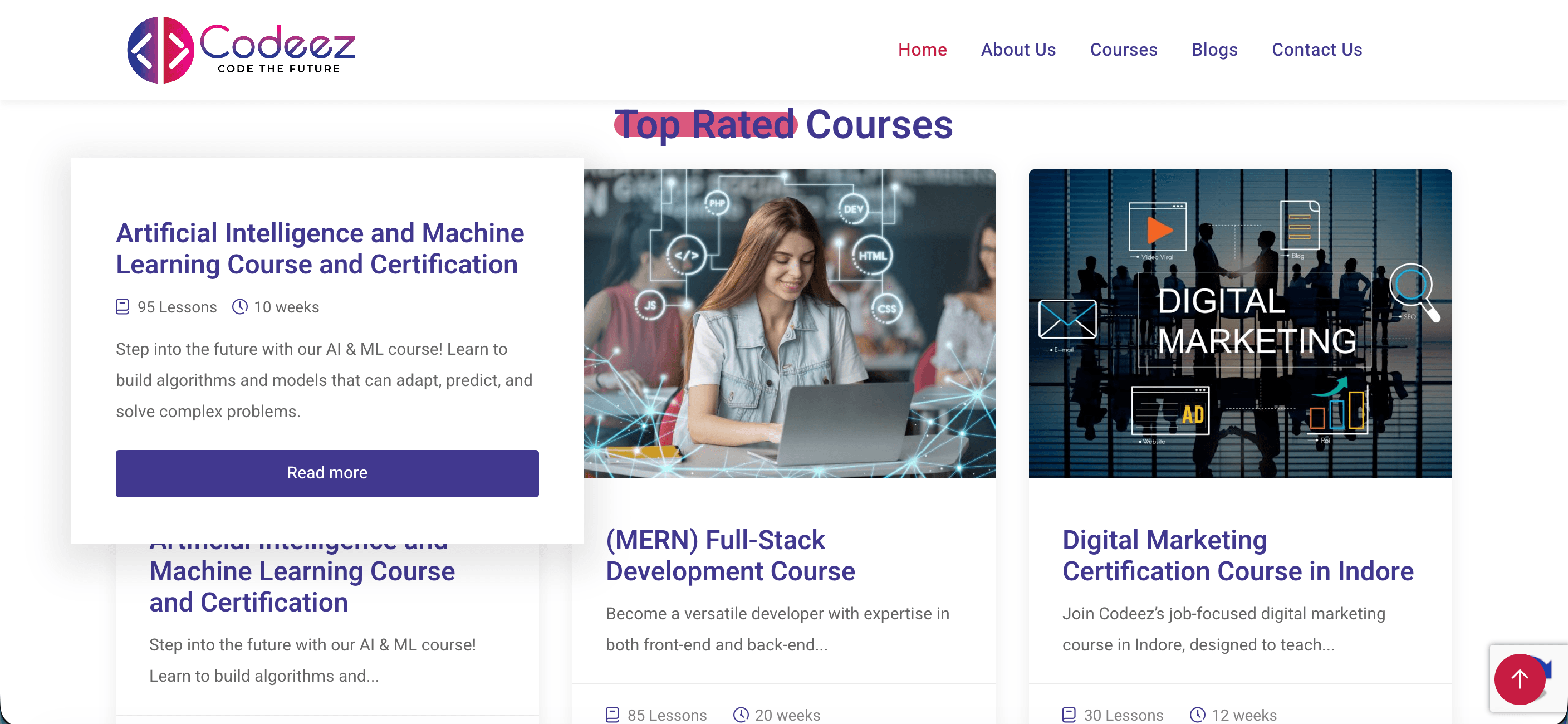 Screenshot of Codeez — Learning Management Dashboard